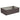 Square raised garden bed planter box with gray slatted sides and open top
