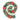 Artificial LED Christmas wreath garland with red and orange poinsettias and warm white lights