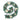 Christmas LED garland wreath with green foliage, cream star flowers, and red berries