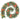 Christmas LED garland wreath with green foliage, red ribbons, pine cones, and warm lights