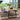 Set of 2 black industrial metal table legs with open U frame and wide base
