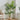 110cm artificial potted palm tree with green fronds in a woven basket planter