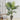 110cm artificial potted palm tree with dark green leaves in a gray square pot