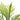 Close-up of artificial palm fronds with ribbed leaflets on green stems (110cm)