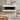 White wall-mounted electric fireplace mantel with red flame effect and log/coal bed