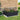 Black square raised garden bed with stacked horizontal slats and planted flowers