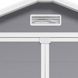 181CM wide plastic garden storage shed vent grille on front wall