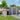 248cm dark grey metal storage shed with lean-to roof and double door
