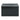 Dark-gray outdoor metal storage shed with sloped roof and vertical ribbed wall panels