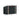 Measured diagram of dark-gray metal bike storage shed with double doors and lock latch