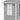 Front window detail on plastic garden storage shed, grey horizontal panels and white frame
