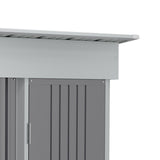 Metall-Gartenschrank Dachüberstand und Frontverkleidung, bündige Türzone