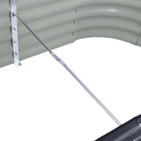 Anthracite oval raised garden bed support strut with galvanized interior panel