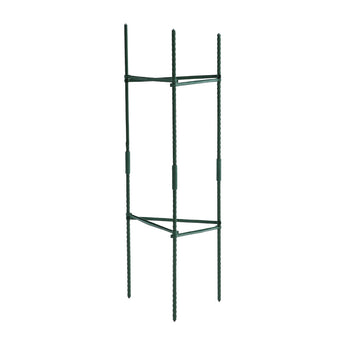 Green trellis frame for raised garden bed