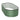 Light green oval raised garden bed with clear inner tray and black edge trim