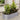Silver galvanized steel oval raised garden bed with plants; 42 cm height