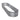 Silver oval raised garden bed with internal support bars and black rim