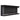 Black electric fireplace unit with glass front and clear crystal bed inside