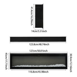 42/50 Inch electric fireplace dimensions: 123.8×127×14 cm (width×depth×height)