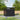 Metal garden storage shed with open doors, black roof and gray side panels