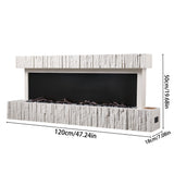 Wall-mounted electric fireplace dimensions: 120cm wide, 50cm high, 18cm deep