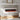 Wall-mounted electric fireplace with white stone brick frame and bright red flames