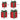 Four LED gift box size diagram: red and green boxes, dimensions