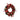 Christmas wreath with red velvet ribbon, pine tips, berries, and gold baubles