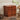 Rustic wooden 4-drawer organizer box with cutout handles and carved labels
