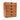 Rustic wooden 5-drawer organizer box, 4 visible drawers with metal handle pulls