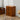 Rustic wooden 5-drawer organizer box with metal handles and curved drawer pulls