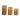 Gold-colour LED candles: three amber glass cylinder styles with flickering flames
