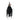 Hanging witch decoration, black hooded dress with lace sleeves, grinning face, red hat
