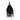 Black hanging witch decoration with pointed hat and long fringed tattered fabric