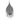 Hanging witch decoration, dark grey hooded dress with lace fringe and black hands