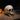 Realistic plastic skull tabletop decoration, open-mouthed with dark eye sockets