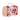 Kids dresser bus toy with red body, handle, and front window panel