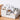 White makeup storage box, 25.2cm, open drawers and side compartments