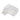 White makeup organizer box, open with angled compartments and small drawer inserts