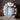 Hollywood vanity mirror with LED light bulbs around the round frameless glass