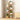 Rustic wooden display ladder shelves in light beige wood with open steps