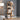 Beige wooden display ladder shelves with stacked open platforms for home decor