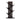 Dark wooden tree bookshelf with three open angled tiers and flat base