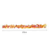 Autumn maple leaf garland, length 170cm, orange and red artificial leaves