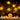 Leuchtende Kürbis-LEDs an der Lichterkette, orangefarbenes Licht