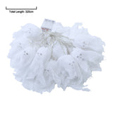 320cm LED skull light string, bundled white mesh skull covers with LEDs