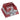 Red and silver glitter Christmas tree collar basket decor with wired bow