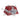 Red and silver glitter Christmas tree collar basket decor with bow, 33x50cm