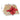 Gold glitter Christmas tree collar basket decor with red bow, 45x27cm