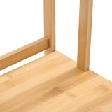 Light wood two-tier rack corner joint with cross support bars